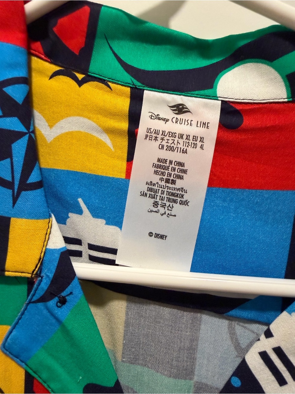 Disney Cruise Line Nautical Mickey Button-Up Shirt Men’s XL - Picture 3 of 3